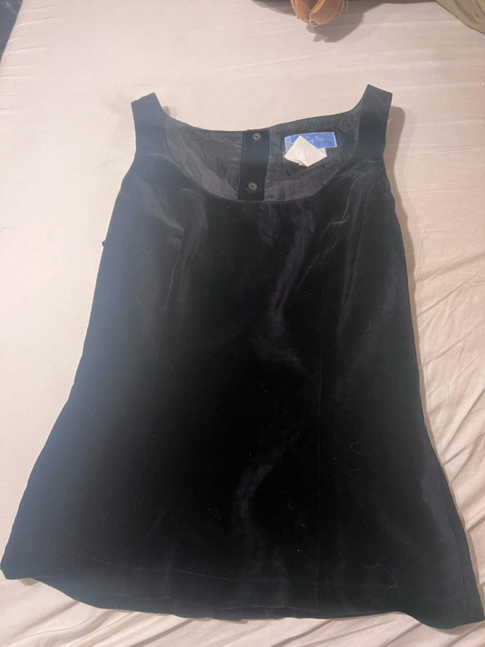 Thierry Mugler Black Velvet Sleeveless Tank Top
